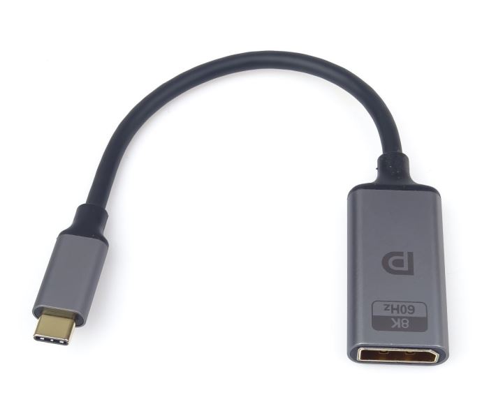 Obrázek zboží Adaptér USB-C na Displayport DP1.4 8k60Hz, 4k120Hz, 20cm, hliník