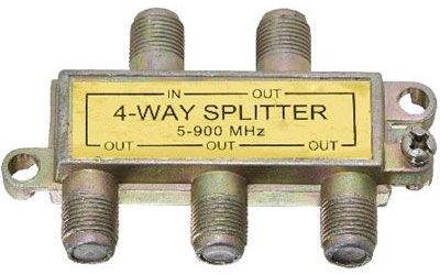 Obrázek zboží Rozbočovač IN/4x OUT 5-900 MHz s F konektory