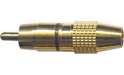 Obrázek zboží CINCH konektor zlacený pro kabel 5-6mm,černý proužek