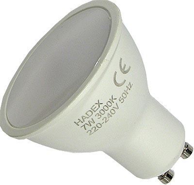 Obrázek zboží Žárovka LED GU10, 10xSMD2835, 230V/7W, teplá bílá