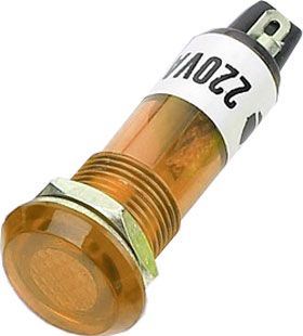 Obrázek zboží Kontrolka 230V s doutnavkou, žlutá do otvoru 10mm