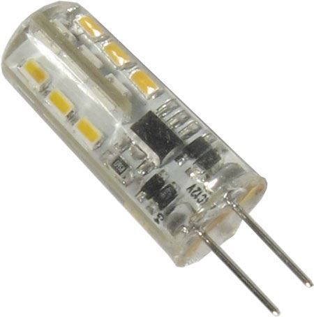 Obrázek zboží Žárovka LED G4 bílá, 12V/1,6W, 24x SMD3014, silikonový obal