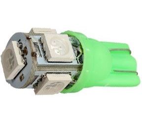 Obrázek zboží Žárovka LED T10 12V/1,5W zelená, 5xSMD5050
