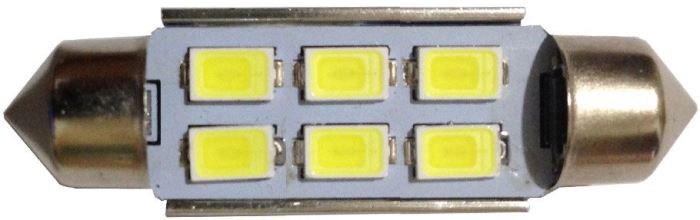 Obrázek zboží Žárovka LED SV8,5-8 sufit 36mm 12V/2W bílá, 6xLED5730