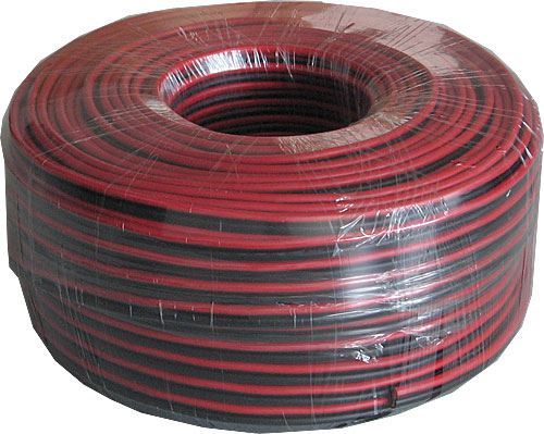 Obrázek zboží Dvojlinka 2x2,5mm2 CU,13AWG červeno-černá, balení 100m /CYH 2x2,5mm/ 