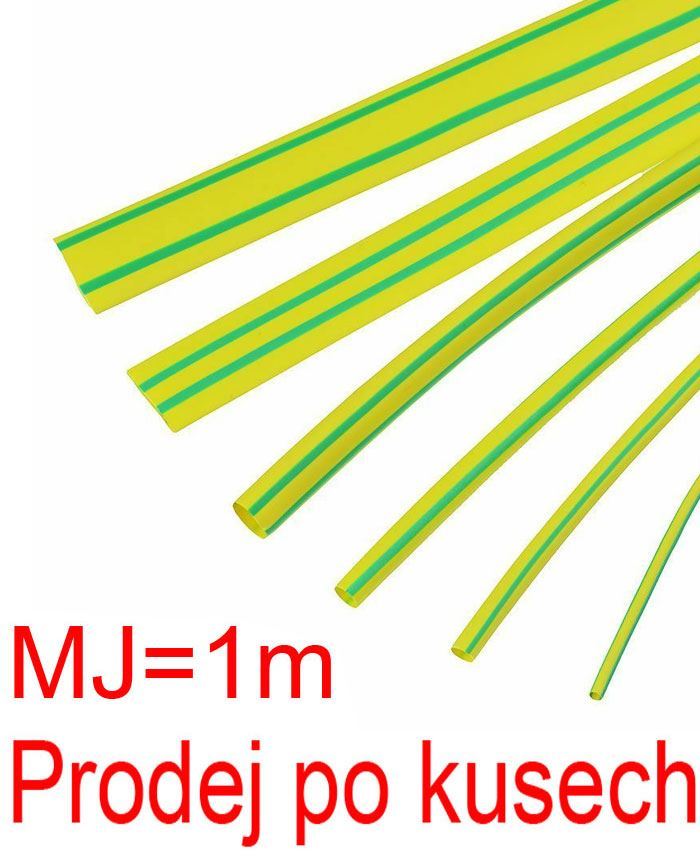 Obrázek zboží Smršťovací bužírka 16,0/8,0mm žlutozelená, balení 1m