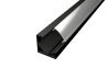 Obrázek zboží Alu profil CORNER 1 BLACK s difuzorem MILK  pro LED pásek 8-10mm-2metr