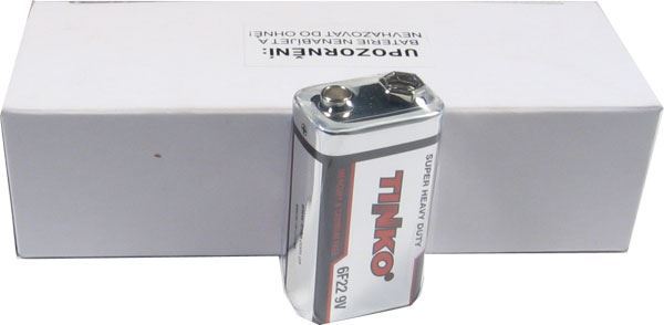 Obrázek zboží Baterie TINKO 9V 6F22, Zn-Cl, balení 10ks