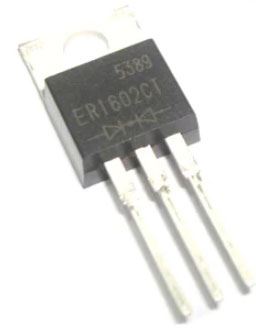 Obrázek zboží ER1602CT 2x dioda Schottky ultrafast 140V/16A 35ns TO220