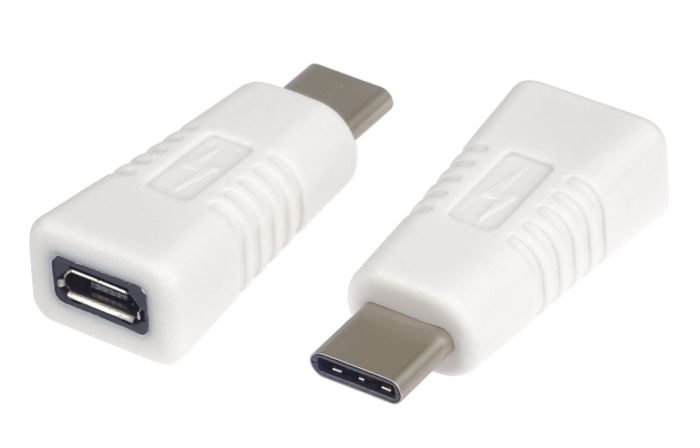 Obrázek zboží Redukce USB-C Male na USB2.0 micro Female, bílá