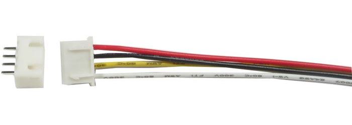 Obrázek zboží Konektor JST-XH 4pin + kabel 15cm + zdířka JST-XH 4pin