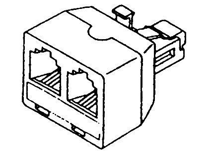 Obrázek zboží Modulární rozbočení 6P6C 1x male/2x female