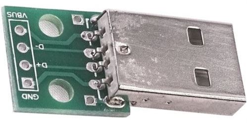 Obrázek zboží USB A, konektor na plošném spoji