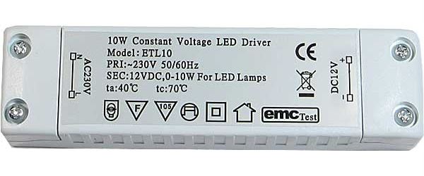 Obrázek zboží Zdroj - LED driver 12V DC/10W ETL-10