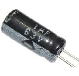 Obrázek zboží 1u/63V 105°C 4x7x1,5mm, elektrolyt.kondenzátor radiální