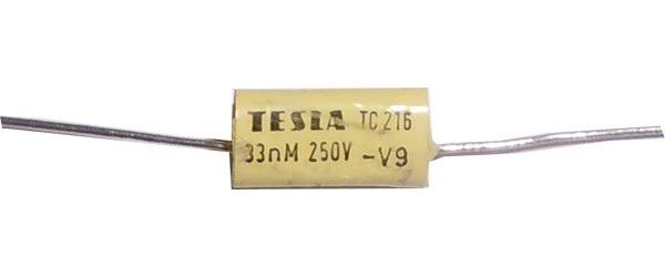 Obrázek zboží 33n/250V TC206 /TC216/, svitkový kondenzátor axiální