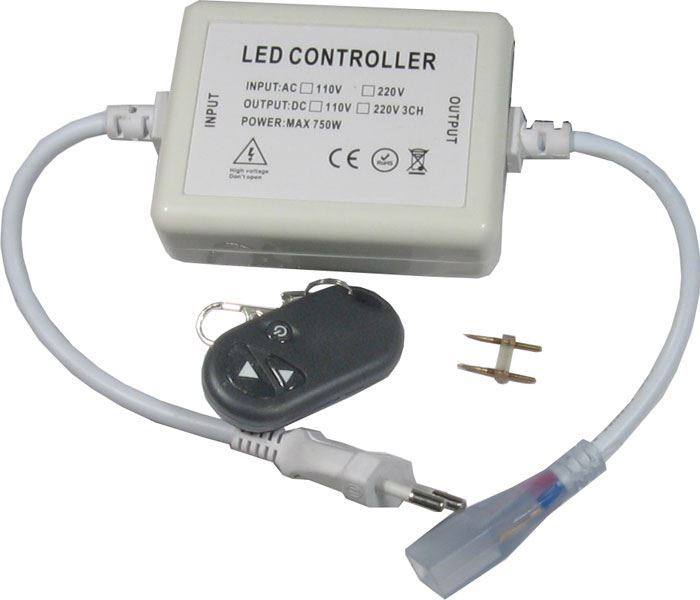 Obrázek zboží Napáječ s dálkovým ovládáním pro LED pásek 230V, výkon do 500W