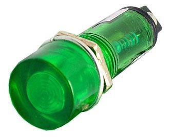 Obrázek zboží Kontrolka 12V LED, zelená do otvoru 10mm