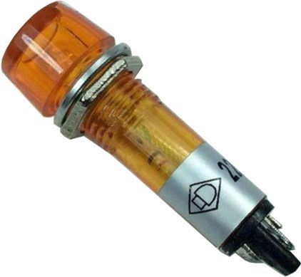 Obrázek zboží Kontrolka 12V LED, oranžová do otvoru 10mm