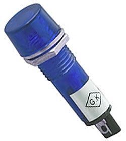 Obrázek zboží Kontrolka 12V LED, modrá do otvoru 10mm