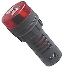 Obrázek zboží Kontrolka 12V LED 29mm, AD16-22SM červená s bzučákem
