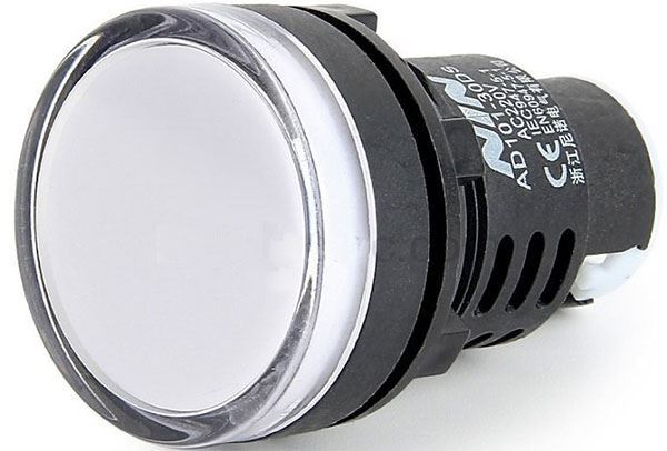 Obrázek zboží Kontrolka 230V LED 37mm AD16-30DS, bílá