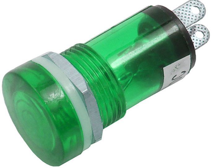 Obrázek zboží Kontrolka 12V zelená, průměr 18mm