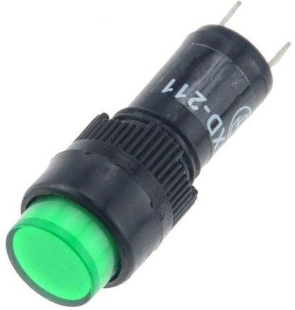 Obrázek zboží Kontrolka LED 24V NXD-211 zelená, průměr 12mm