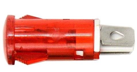 Obrázek zboží Kontrolka 230V s doutnavkou červená MDX-11A, průměr 10mm