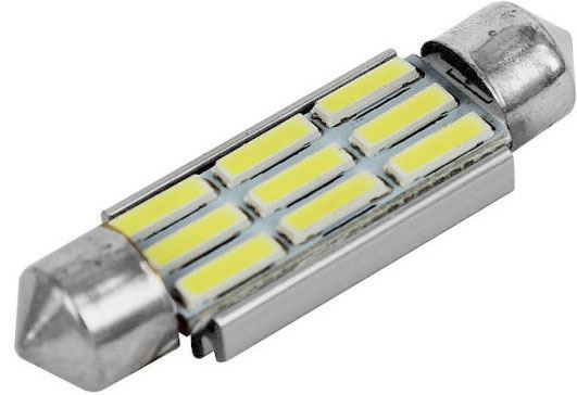 Obrázek zboží Žárovka LED SV8,5-8 sufit, 12V/3W, 9xLED7020, bílá, CANBUS, délka 42mm