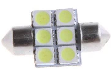 Obrázek zboží Žárovka LED SV8,5-8 sufit 31mm 12V/2W bílá, 6xSMD5050