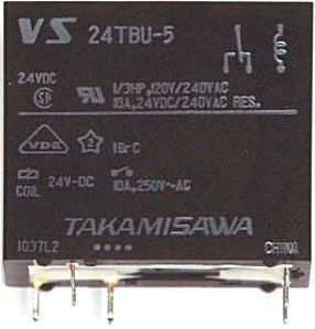 Obrázek zboží Relé 24TBU-E Takamisawa 24V přep.kontakt 230VAC/10A