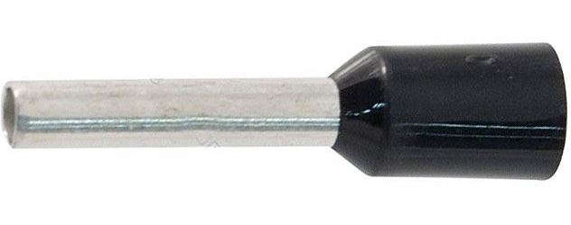 Obrázek zboží Dutinka pro kabel 1,5mm2 černá (E1510), balení 100ks