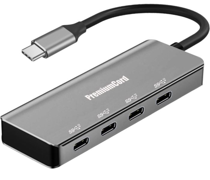 Obrázek zboží USB-C hub 5G SuperSpeed na 4x USB 3.2 C Aluminum