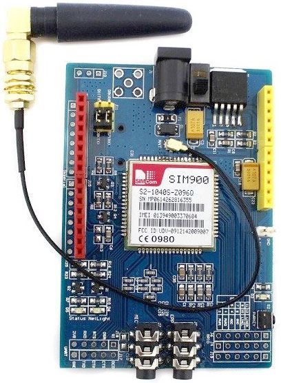 Obrázek zboží GSM modul - shield SIM900 s anténou pro Arduino