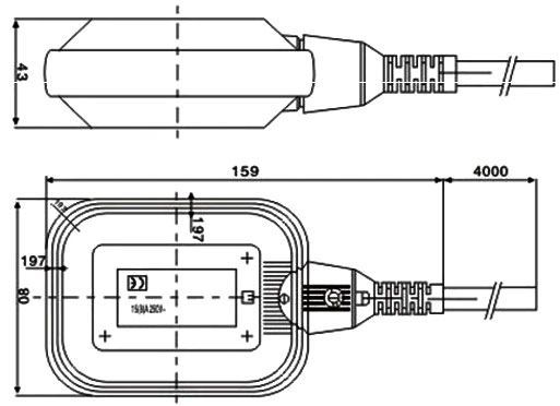 Obrzek zbo Snma hladiny CX-M15 - dvoustavov plovkov spna, kabel 2m