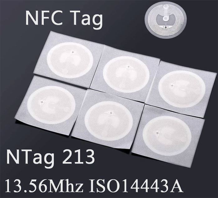 Obrázek zboží Nálepka NFC tag Ntag 213 144bit, balení 5ks