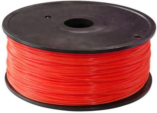 Tisková struna 1,75mm červená, materiál ABS, cívka 1kg /3D tisk/
