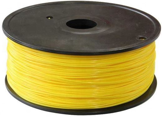 Obrázek zboží Tisková struna 1,75mm žlutá, materiál PLA, cívka 1kg /3D tisk/ 