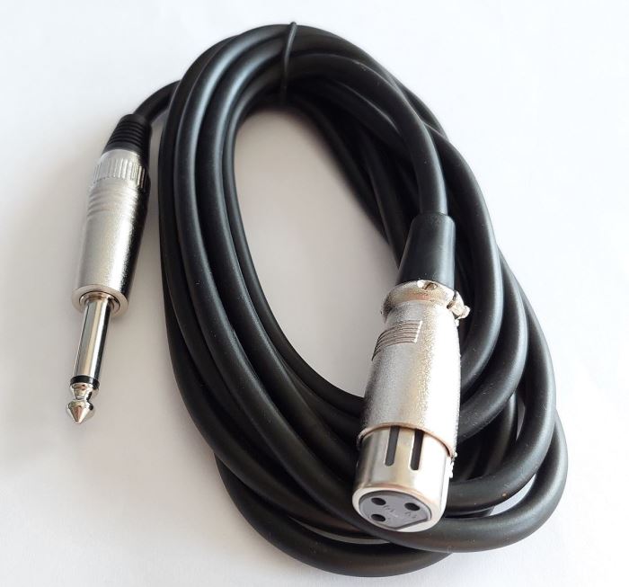 Obrázek zboží Kabel XLR 3P zdířka - Jack 6,3 mono, 2m, OFC kabel 6mm