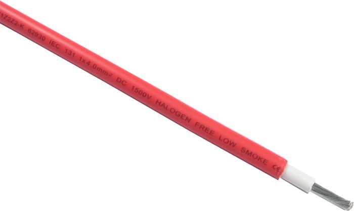 Obrázek zboží Solární kabel H1Z2Z2-K, 2,5mm2, 1500V, červený