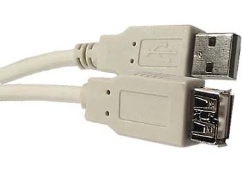Obrázek zboží Kabel USB-A male / USB-A female, 2.0, délka 1,8m