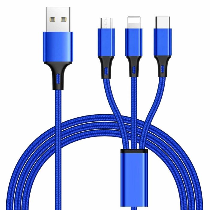 Obrázek zboží Univerzální USB kabel 3v1 Lightning / USB C/ micro USB