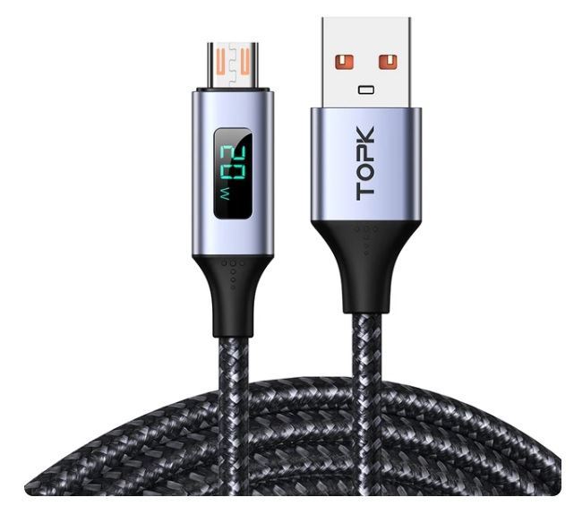 Obrázek zboží Kabel USB 3.0 konektor USB / USB Micro 1m s wattmetrem