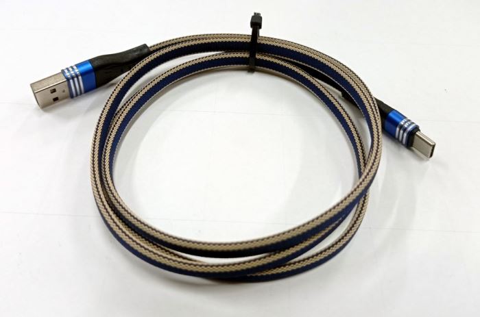 Obrázek zboží Kabel USB 2.0 konektor USB A / USB-C 1m, nylon, modrý