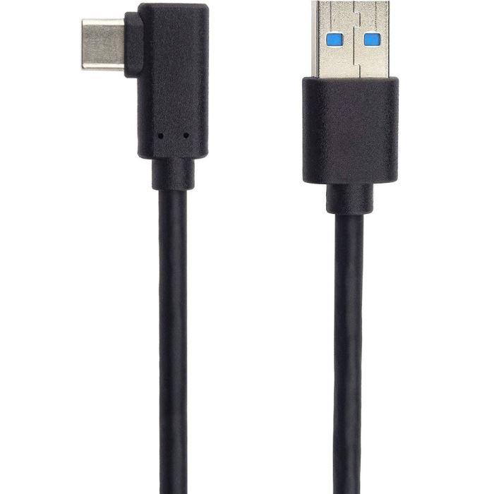 Obrázek zboží Kabel USB 2.0 konektor USB A / USB-C 3.0, 1m černý zahnutý