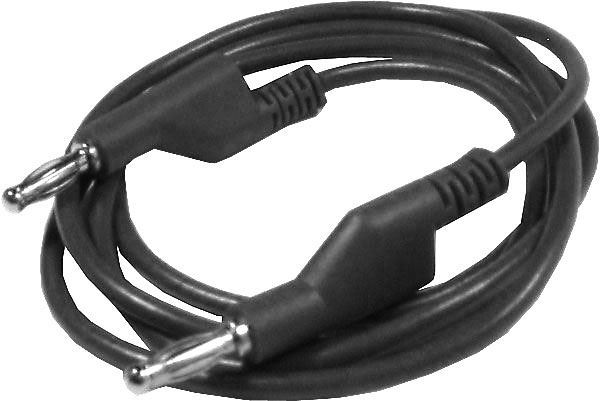 Obrázek zboží Propojovací kabel 1mm2/ 2m s banánky černý