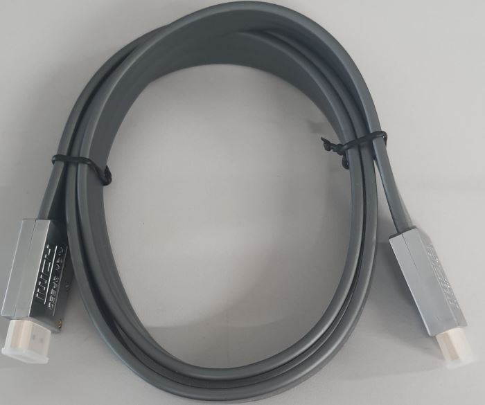 Obrázek zboží Kabel HDMI(A)-HDMI(A) 1,5m TechWise, plochý kabel, kovové konc.