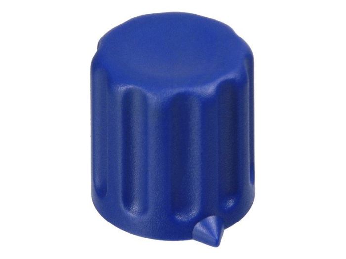 Ilustrační foto Přístrojový knoflík KP1406, 14x15mm, hřídel 6mm, tm. modrý s šipkou Obrázek zboží Přístrojový knoflík KP1406, 14x15mm, hřídel 6mm, tm. modrý s šipkou