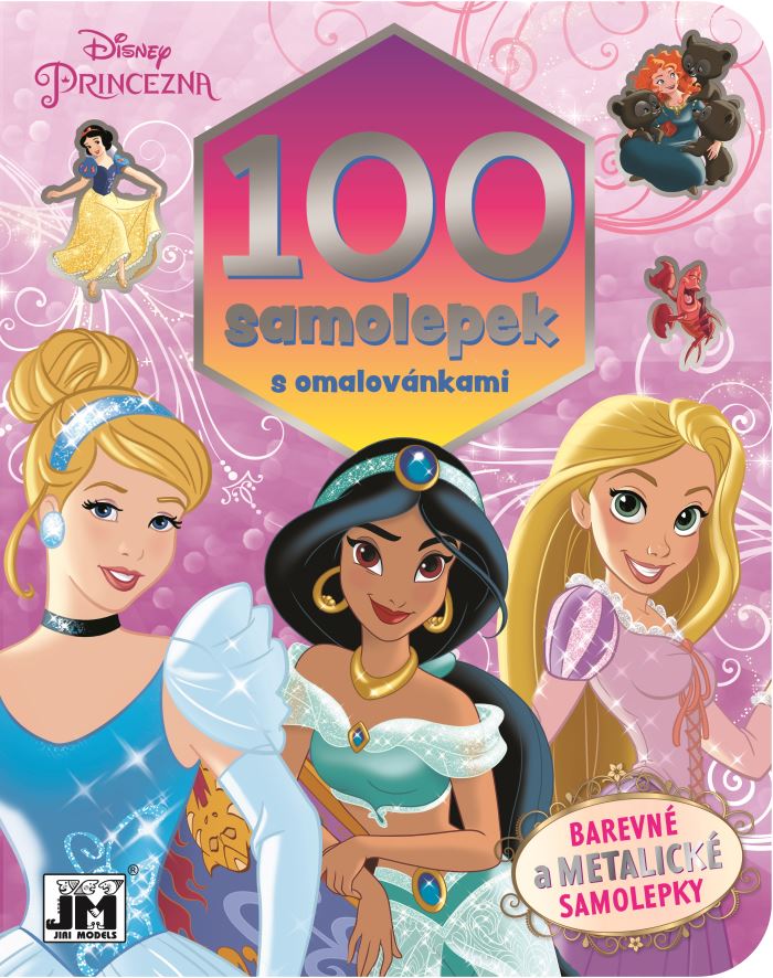 Obrázek zboží 100 samolepek s omalovánkami Disney Princezny